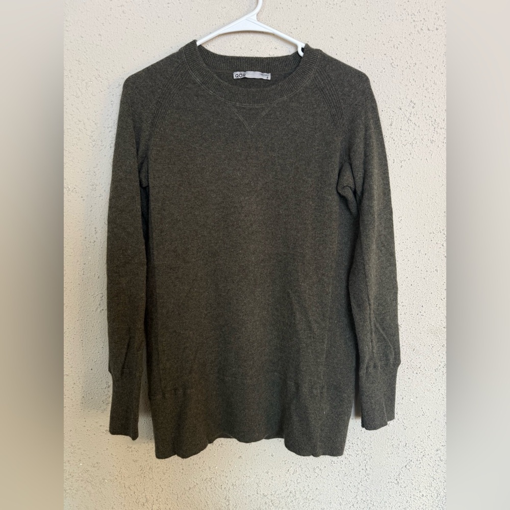 QOR Olive Green Cashmere Sweater